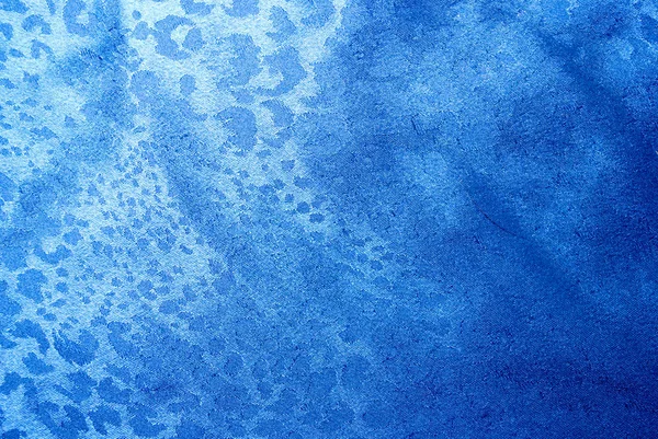 Superfície Têxtil Azul Com Impressão Leopardo — Fotografia de Stock