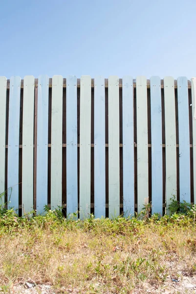 Fence Made Wooden Planks — Stock Photo, Image