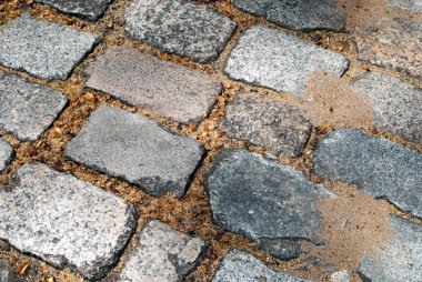 Gri beton yer karoları yüzey