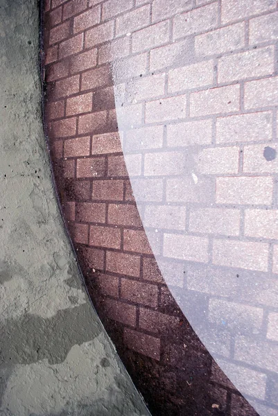 Wet Asphalt Road Rain Reflection — Stock Photo, Image