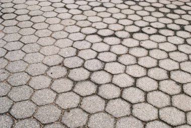 Gri beton yer karoları yüzey