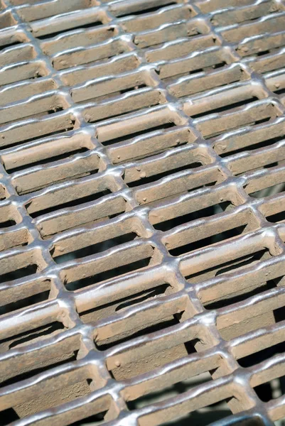Metallic Street Plate Pattern — Stock Photo, Image