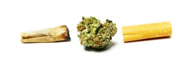 Marihuana ilaçlar hala yaşam beyaz arka plan izole