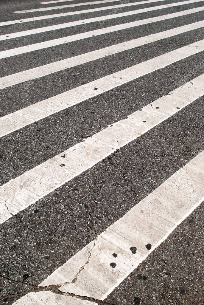 Textured road surface with zebra marks