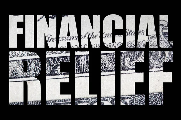 Nápis Finanční Víra Peníze Černém Pozadí — Stock fotografie