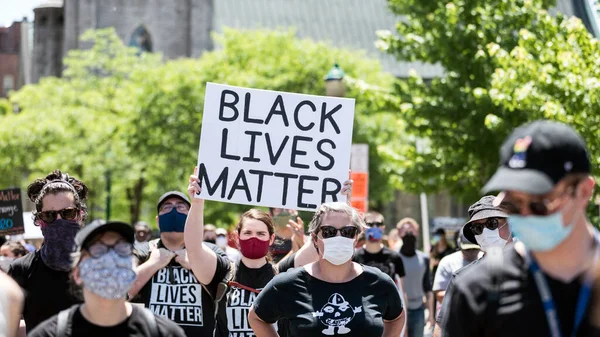 Syracuse Usa 2020 Black Lives Matter Protest Και Blm Μάρτιος — Φωτογραφία Αρχείου