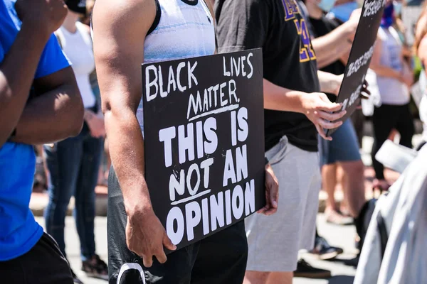 Syracuse Estados Unidos 2020 Protesta Contra Vida Los Negros Marzo —  Fotos de Stock