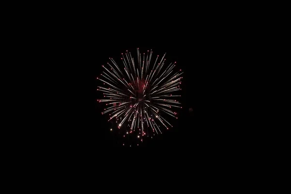 Tűzijáték Égen Gyönyörű Színes Ünneplés Július — Stock Fotó