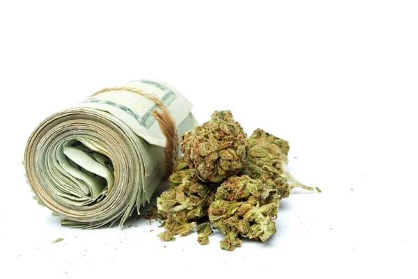 Marijuana Argent Sur Fond Gros Plan — Photo