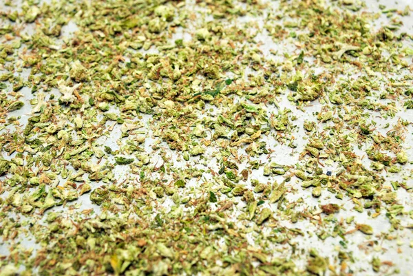Marihuana Cannabis Shake Hierba Seca Rota — Foto de Stock