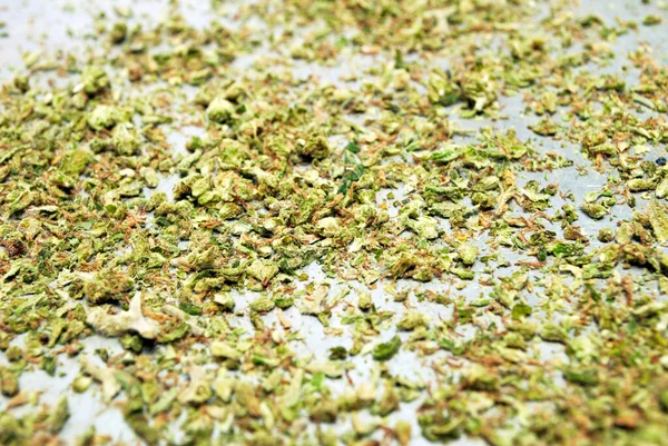 Marihuana Cannabis Shake Hierba Seca Rota — Foto de Stock