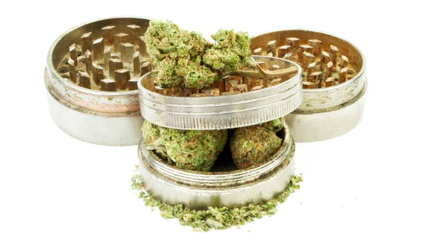 Brotes Marihuana Molinillos Primer Plano —  Fotos de Stock