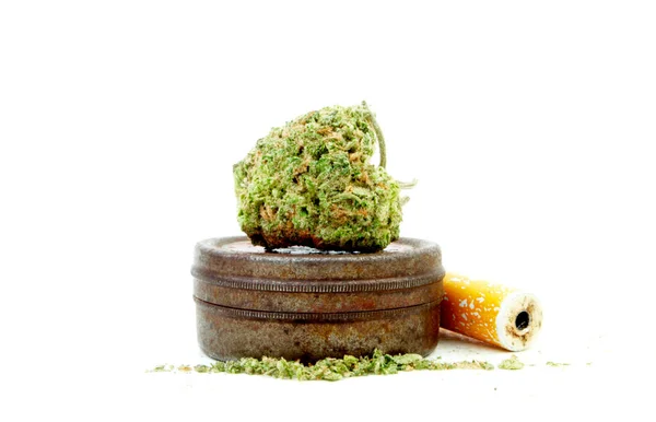 Marijuana Cannabis Bud Grinder — Stock Photo, Image