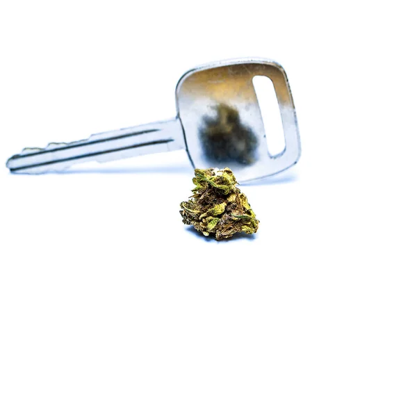 Driving High Marijuana Car Key — Stock Photo, Image