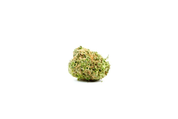 Marihuana Bud Bílém Pozadí — Stock fotografie