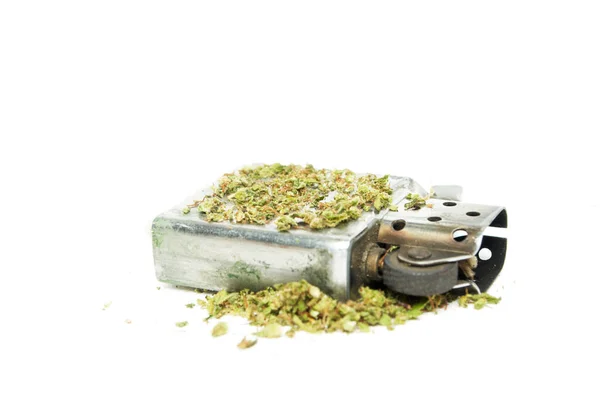 Marijuana Cannabis Shake Lighter — Stock Photo, Image