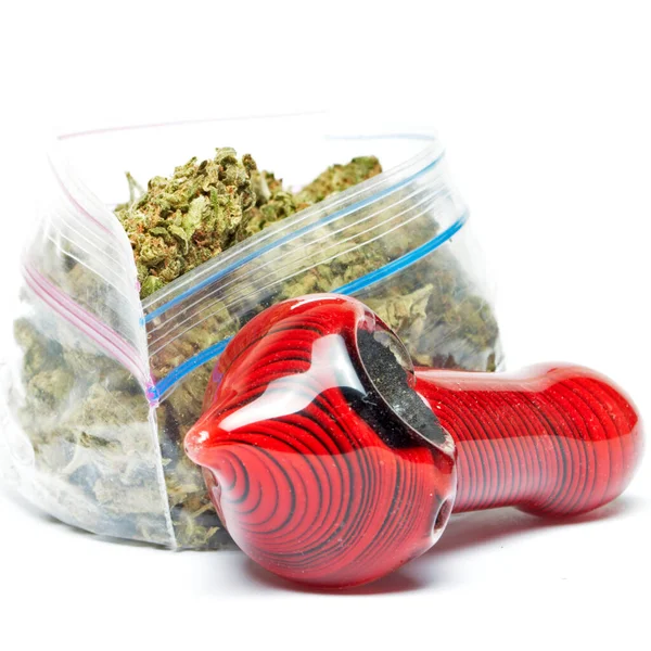 Bag Weed Marijuana Background Close — Stock Photo, Image