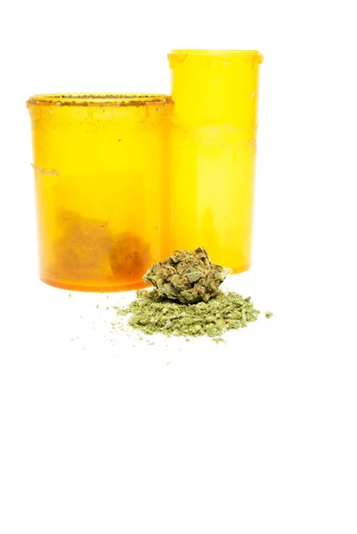 Ιατρική Μαριχουάνα Και Κάνναβη Μπουμπούκια Συνταγή Χάπι Μπουκάλι — Φωτογραφία Αρχείου
