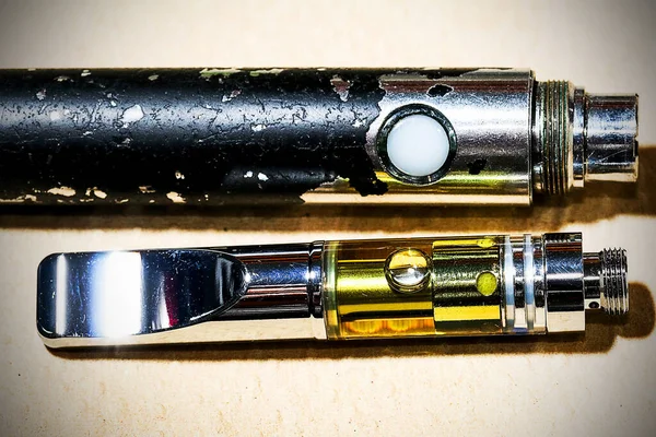 Óleo Cannabis Vape Pen Maconha Vaping Thc Cbd — Fotografia de Stock