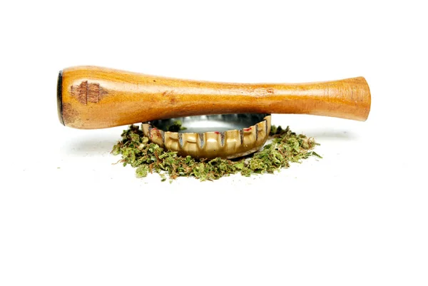 Marihuana Cannabis Pipe Tle — Zdjęcie stockowe