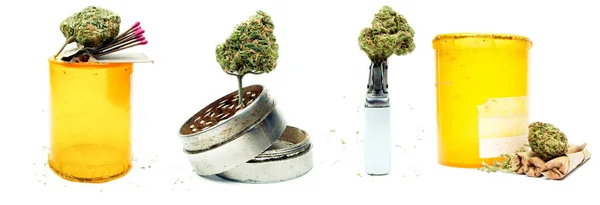 Marijuana Vape Pen Fundo Branco — Fotografia de Stock