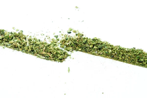 Marihuana Seca Batido Cannabis Sobre Fondo Blanco —  Fotos de Stock