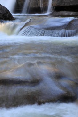 Hareketli bir nehirde su, doğa manzarası