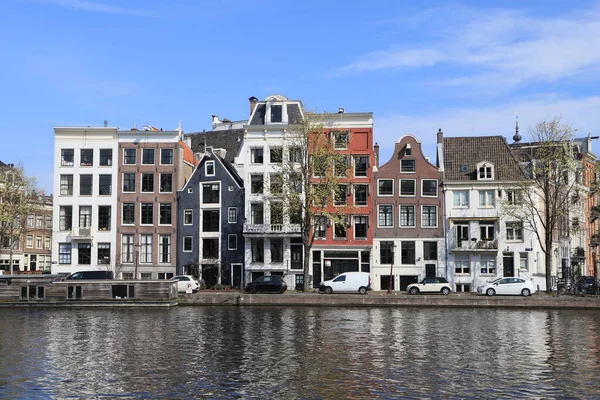 Row Authentic Canal Houses Amsterdam — Stock Photo, Image