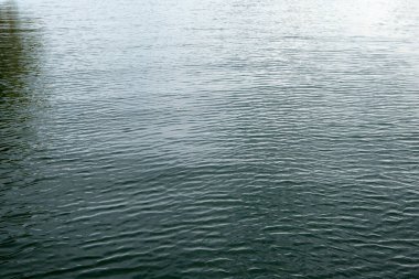 Arka planda yansımaları olan su yüzeyi