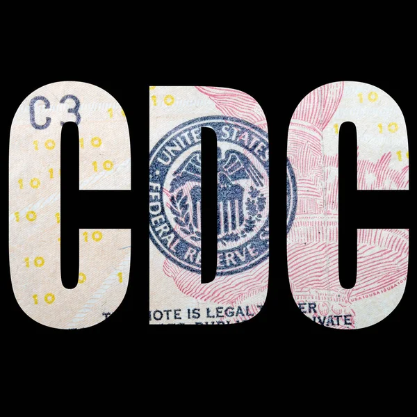 Cdc Centro Para Control Enfermedades Bloquear Cartas Dinero — Foto de Stock