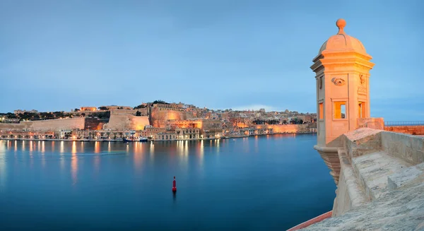 Valletta dan Senglea manzaraya — Stok fotoğraf