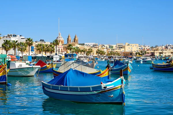 Marsaxlokk 하버 뷰 — 스톡 사진