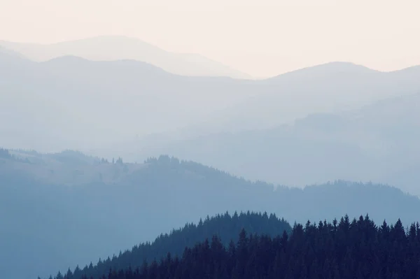 Blue mountains silhouettes — Stock Photo, Image