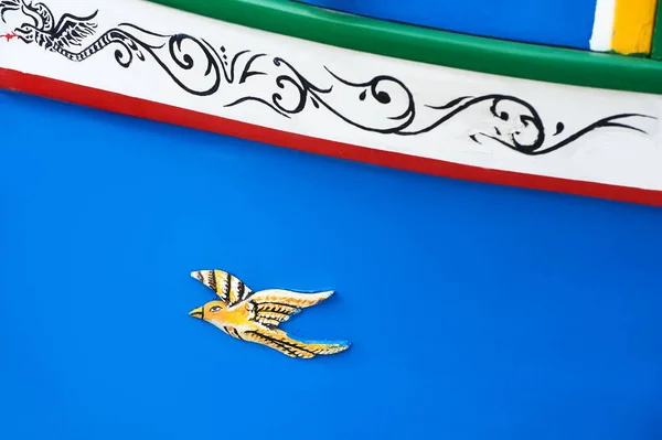 Traditional Maltese boat Luzzu detail — Stock Photo, Image
