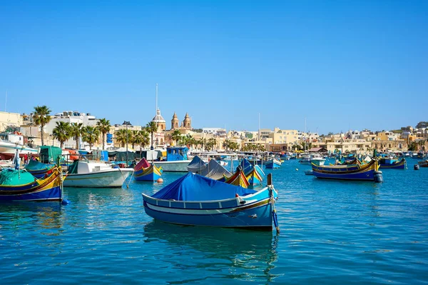 Marsaxlokk 하버 뷰 — 스톡 사진