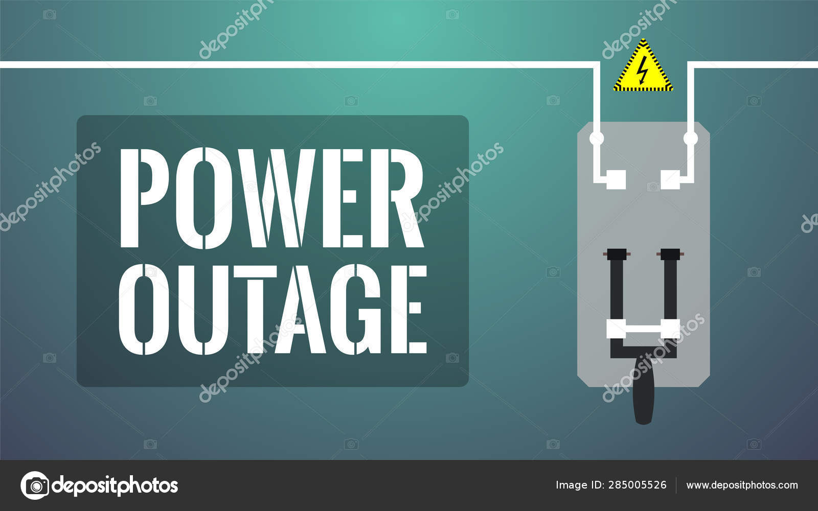 Power Outage Concept Turned Knife Switch Circuit Breaker Current Available Stock Vector C Horsepowermini 285005526