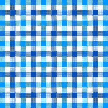 Mavi tartan masa örtüsü modeli