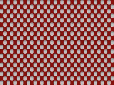 Kırmızı beyaz yuvarlatılmış dikdörtgen şekil desen vektör çizim