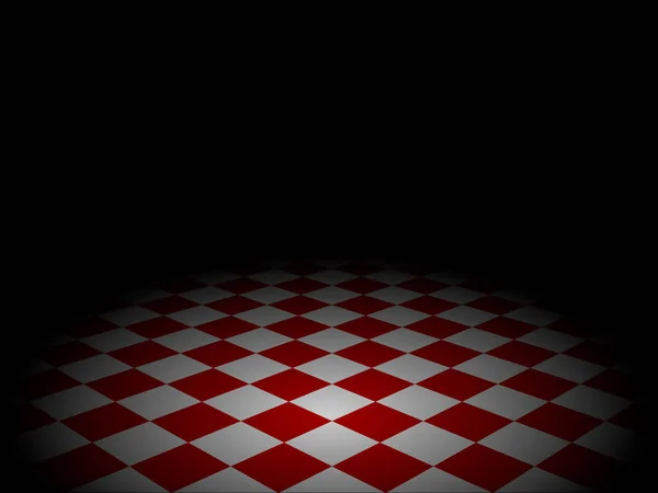 Шаховий Діагональний Фон Перспективою Підлоги Червоний — стоковий вектор