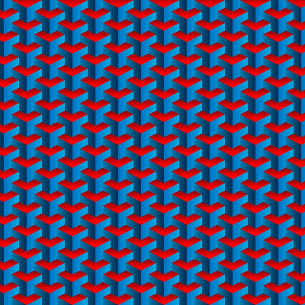 Modèle Géométrique Fond Bleu Rouge Dégradé — Image vectorielle