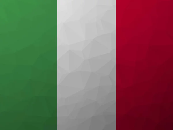 Low Poly Italienische Flagge — Stockvektor