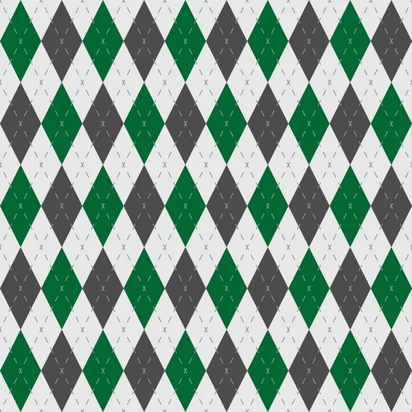 Vektor Grön Grå Geometriska Diamanter Sömlösa Mönster Stockillustration