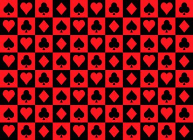 Arka plan kırmızı siyah poker kart uygun