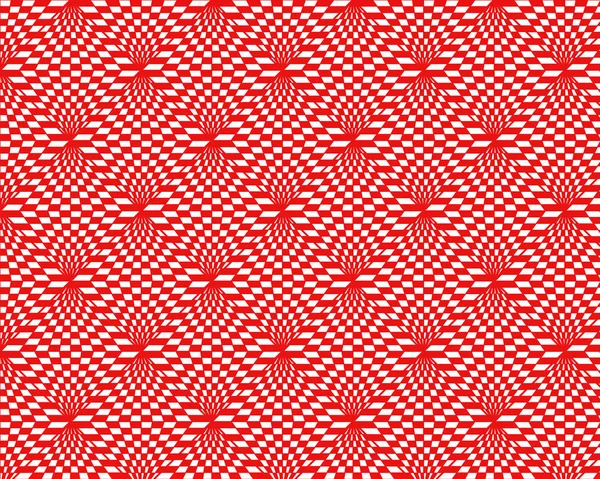Rectangle Perspective Rouge Motif Blanc — Image vectorielle