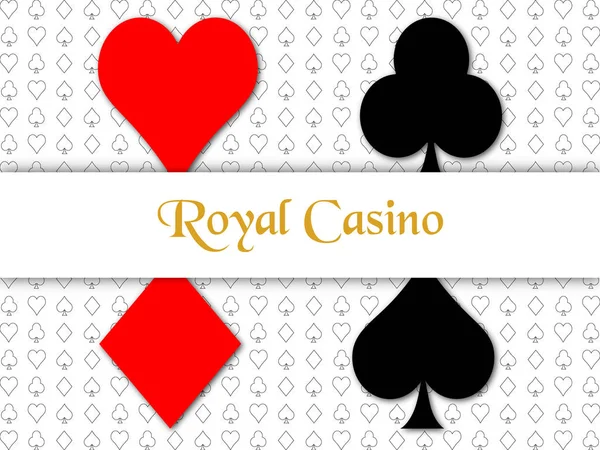 Royal Casino Suits Background — Stock Vector