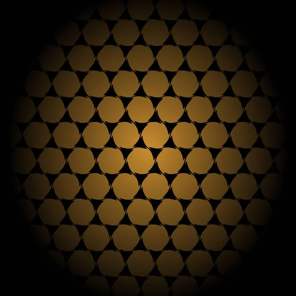 Abstracte Cirkel Patroon Goud — Stockvector