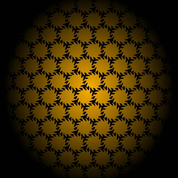 Pola Matahari Abstrak Emas - Stok Vektor