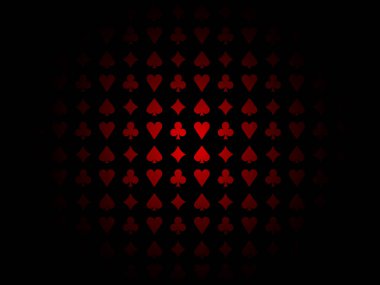 Kart takım elbise desen gölgeli merkezi kırmızı