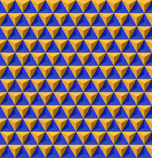 Triangle Yellow Blue Seamless Pattern Vector - Stok Vektor