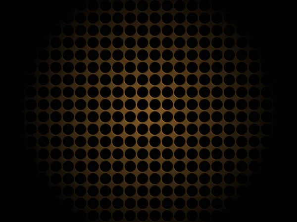 Dunkel Golden Mesh Kreis Hintergrund Muster Schatten — Stockvektor